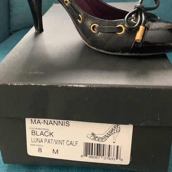 BCBGMaxAzria Ma-Nannis Black Luna Patent and Calf 8M - Picture 4 of 4